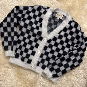 Industry Black and White Checkered Cardigan